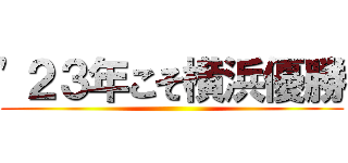 '２３年こそ横浜優勝 ()