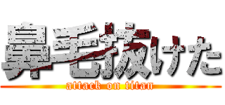 鼻毛抜けた (attack on titan)