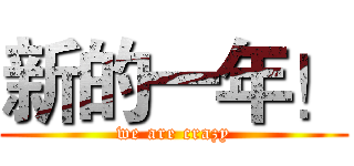 新的一年！ (we are crazy)