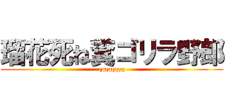 瑠花死ね糞ゴリラ野郎 (qqqqqqqq)
