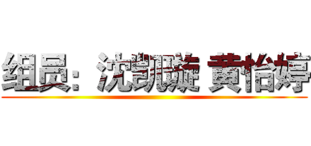 组员：沈凯璇 黄怡婷 ()