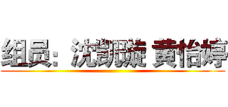 组员：沈凯璇 黄怡婷 ()