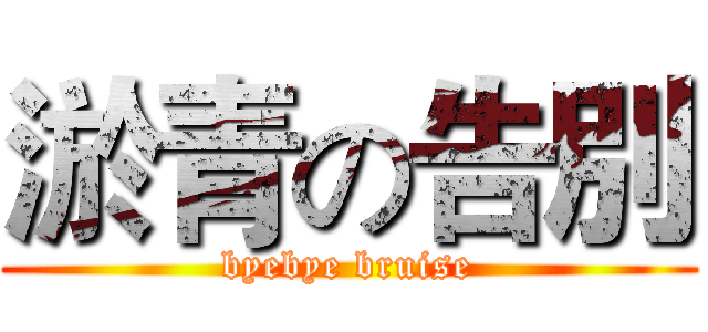 淤青の告別 (byebye bruise)