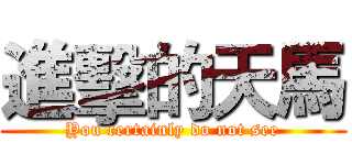 進擊的天馬 (You certainly do not see)