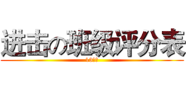 进击の班级评分表 (13物流)