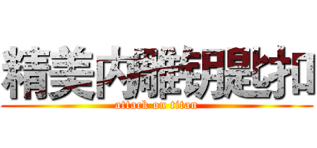 精美内雕钥匙扣 (attack on titan)