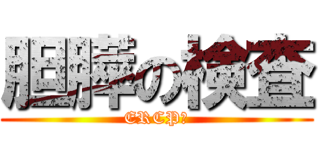 胆膵の検査 (ERCP編)