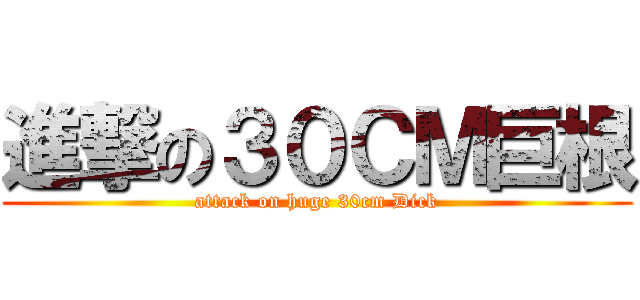 進撃の３０ＣＭ巨根 (attack on huge 30cm Dick)