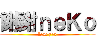 謝謝ｎｅＫｏ (love you)