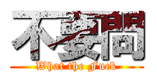 不要問 (What the Fuck)