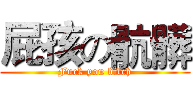 屁孩の骯髒 (Fuck you bitch)