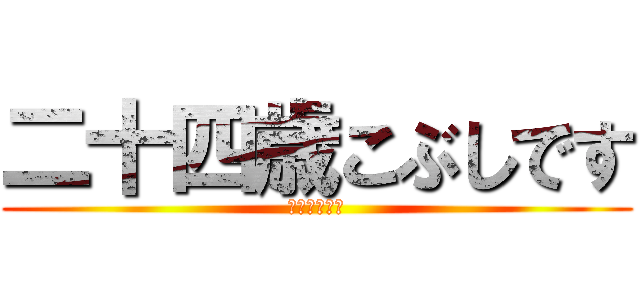 二十四歳こぶしです (やりますねぇ)
