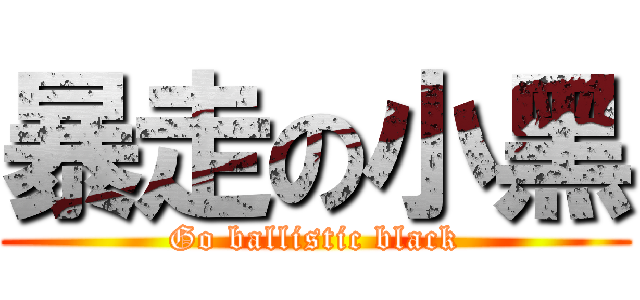 暴走の小黑 (Go ballistic black)