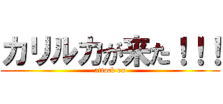 カリルカが来た！！！ (attack on)