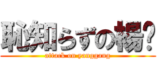 恥知らずの楊刚 (attack on yanggang)