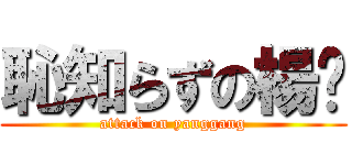 恥知らずの楊刚 (attack on yanggang)