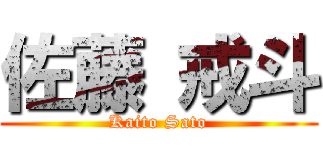 佐藤 戒斗 (Kaito Sato)