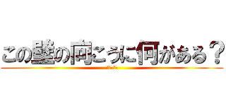 この壁の向こうに何がある？ (うるせー！)