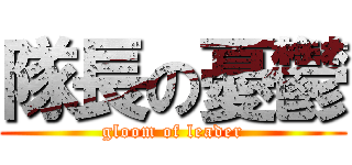 隊長の憂鬱 (gloom of leader)