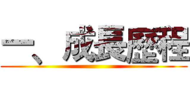 一﹑成長歷程 ()