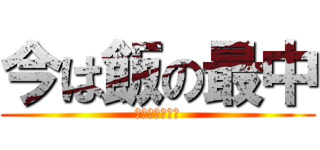 今は飯の最中 (終わったら戻る)