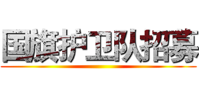 国旗护卫队招募 ()