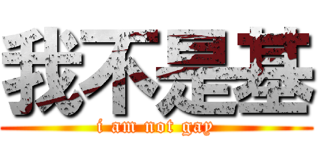 我不是基 (i am not gay)