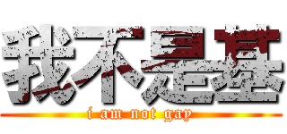 我不是基 (i am not gay)