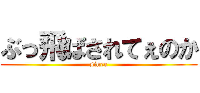 ぶっ飛ばされてぇのか (sinee)