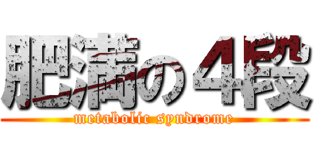 肥満の４段 (metabolic syndrome)