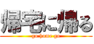 帰宅に帰る (go home go)