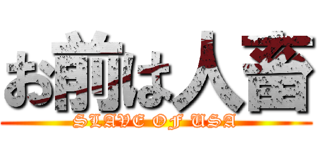 お前は人畜 (SLAVE OF USA)