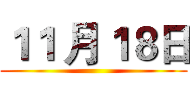 １１ 月１８日 ()
