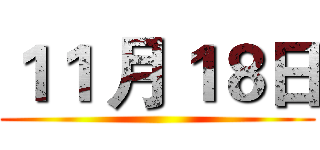 １１ 月１８日 ()