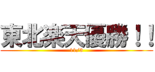 東北楽天優勝！！ (11/3)