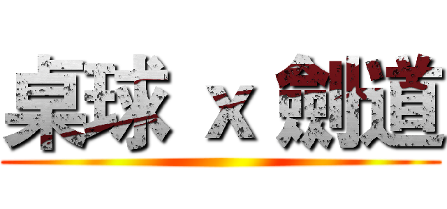 桌球 ｘ 劍道 ()