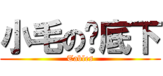 小毛の桌底下 (Tables)