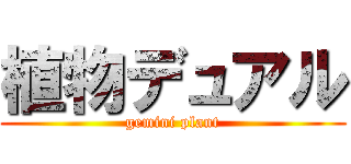 植物デュアル (gemini plant)