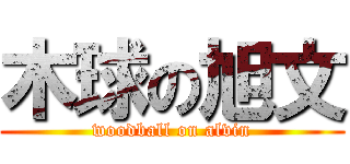 木球の旭文 (woodball on alvin)