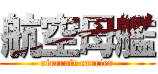 航空母艦 (aircraft carrier)