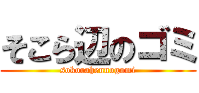 そこら辺のゴミ (sokorahennogomi)