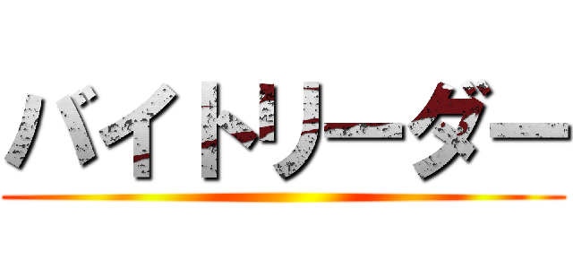 バイトリーダー ()