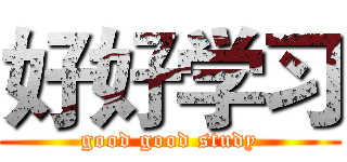好好学习 (good good study)