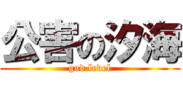 公害の汐海 (god level)