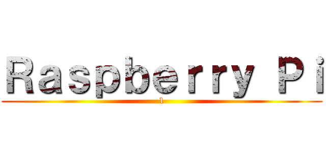 Ｒａｓｐｂｅｒｒｙ Ｐｉ (1)