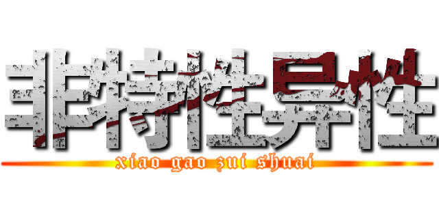 非特性异性 (xiao gao zui shuai)