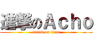 進撃のＡｃｈｏ (attack on titan)