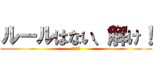 ルールはない、解け！ (国試行動)