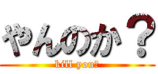 やんのか？ (kill you?)