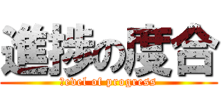進捗の度合 (ｌevel of progress)